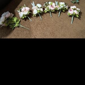Bridesmaids bouquets- Sage green and rose pink